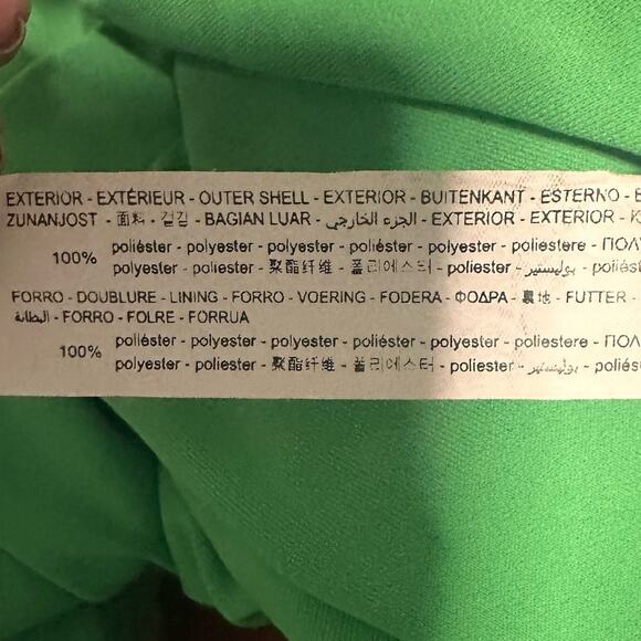 ZARA Long Sleeve Crop Top Open Back Cut Out Cropped Shirt Sz Small Green Stretch - Picture 7 of 8